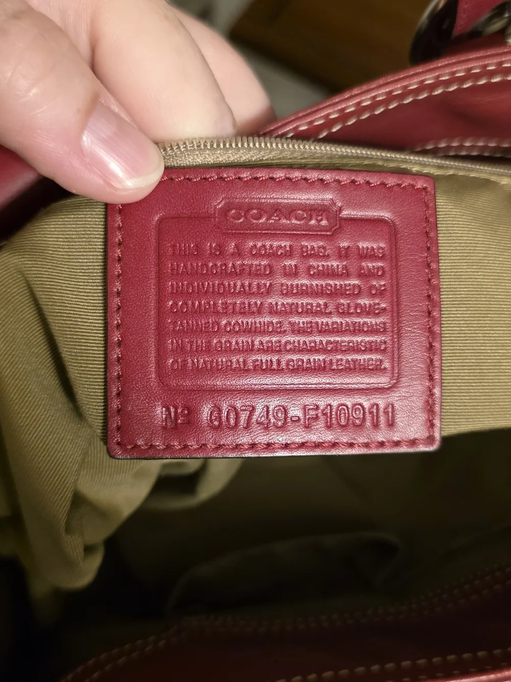 Coach Soho Red Leather Tote